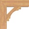Ekena Millwork Merced Block Smooth Bracket w/ Offset Brace, Western Red Cedar, 7 1/2"W x 24"D x 24"H BKT0806X24X24MRC05SWR - alternate 2